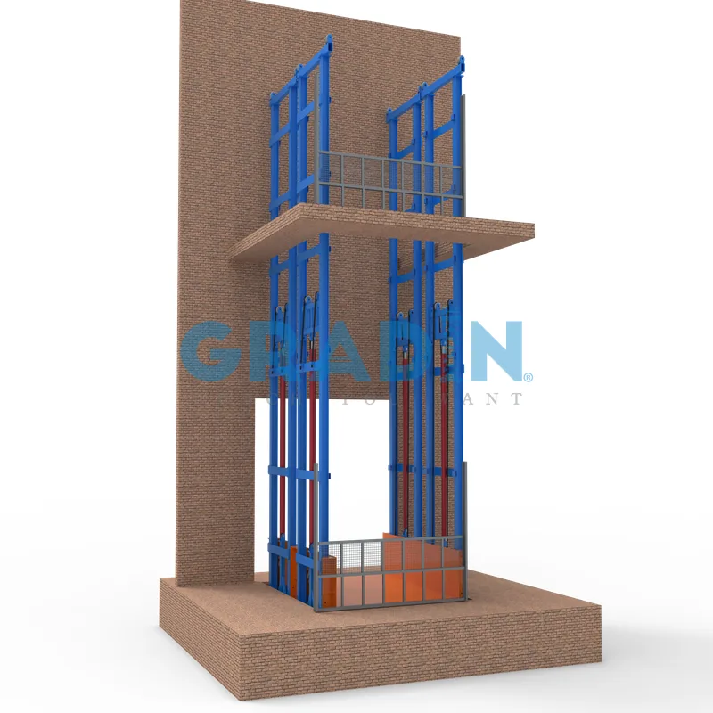 Gradin 8-Post Heavy Cargo Lift for ultra-heavy industrial loads and warehouse vertical transport