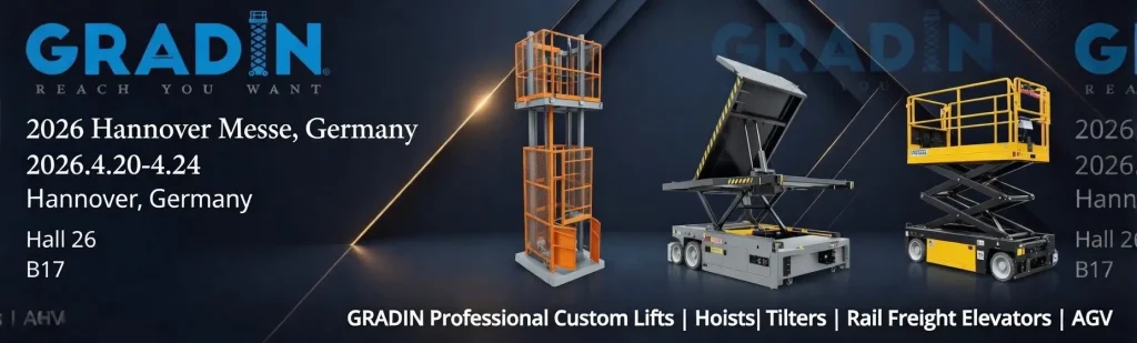 Bespoke Heavy Lifting Hannover Messe 2026 - GRADIN Custom 100T Vertical Lifter
